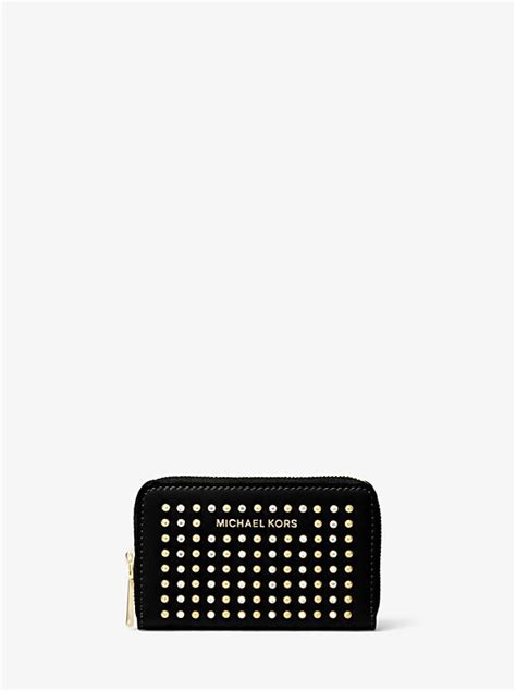 Small Studded Leather Wallet 